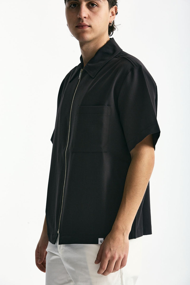 Camicia mezza manica marrone men Woc - 4