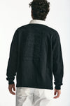 Polo in cotone nero lavato men Woc - 4