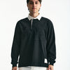Polo in cotone nero lavato men Woc - 9