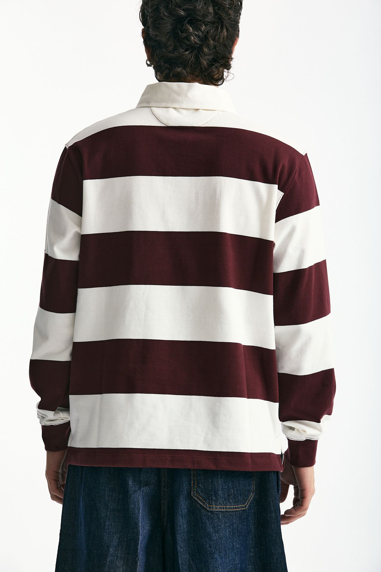Polo in cotone Rigato bianco e bordeaux men Woc - 3