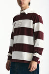 Polo in cotone Rigato bianco e bordeaux men Woc - 4