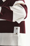 Polo in cotone Rigato bianco e bordeaux men Woc - 6