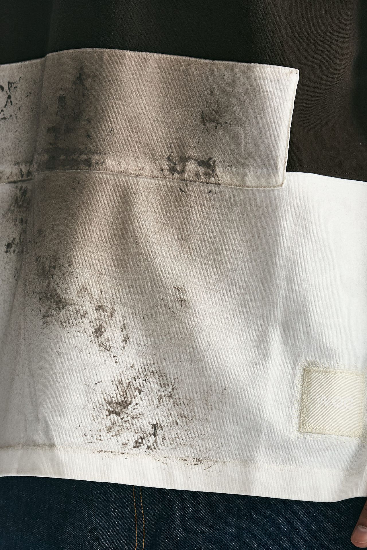 Polo in coton marrone e bianco men Woc - 6