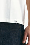 T-shirt in cotone bianco men Woc - 5