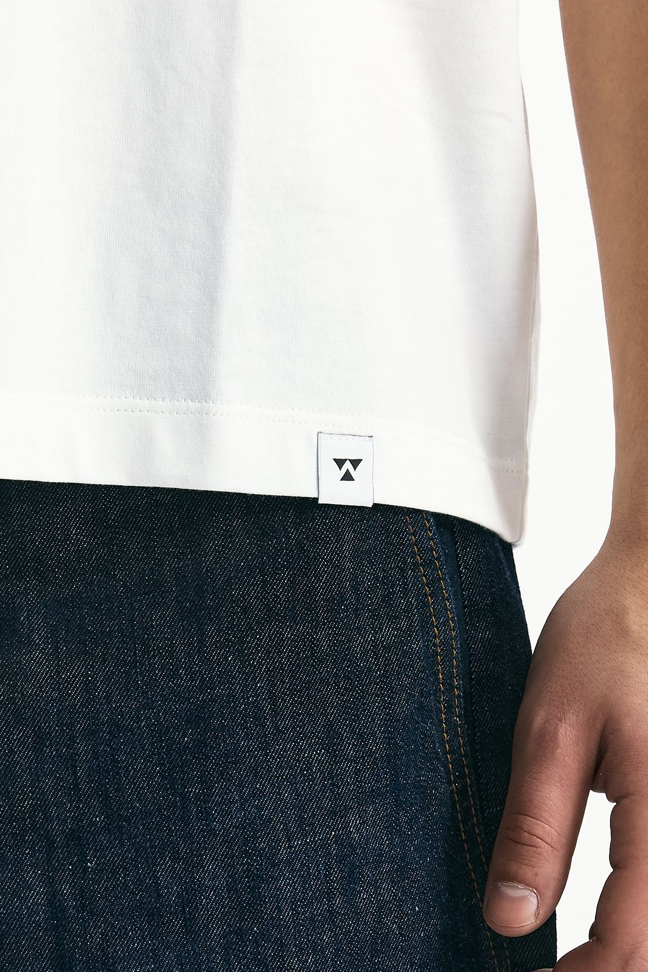 T-shirt in cotone bianco men Woc - 5