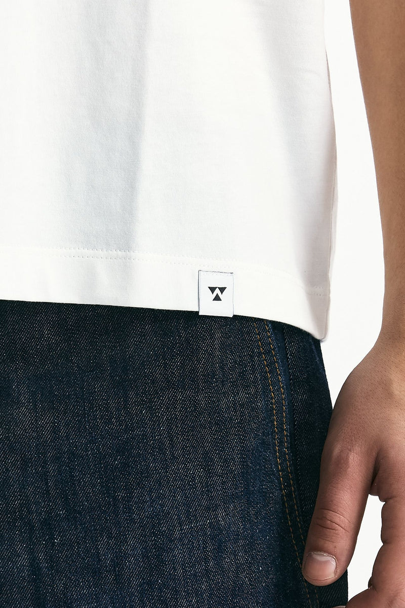 T-shirt in cotone bianco men Woc - 5