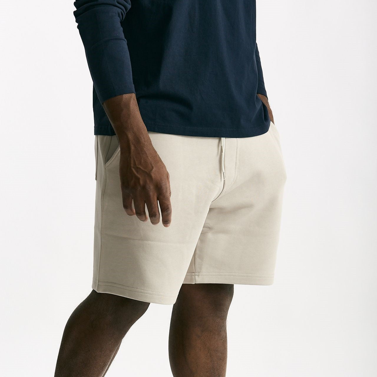 Bermuda felpa in cotone beige men Woc - 9