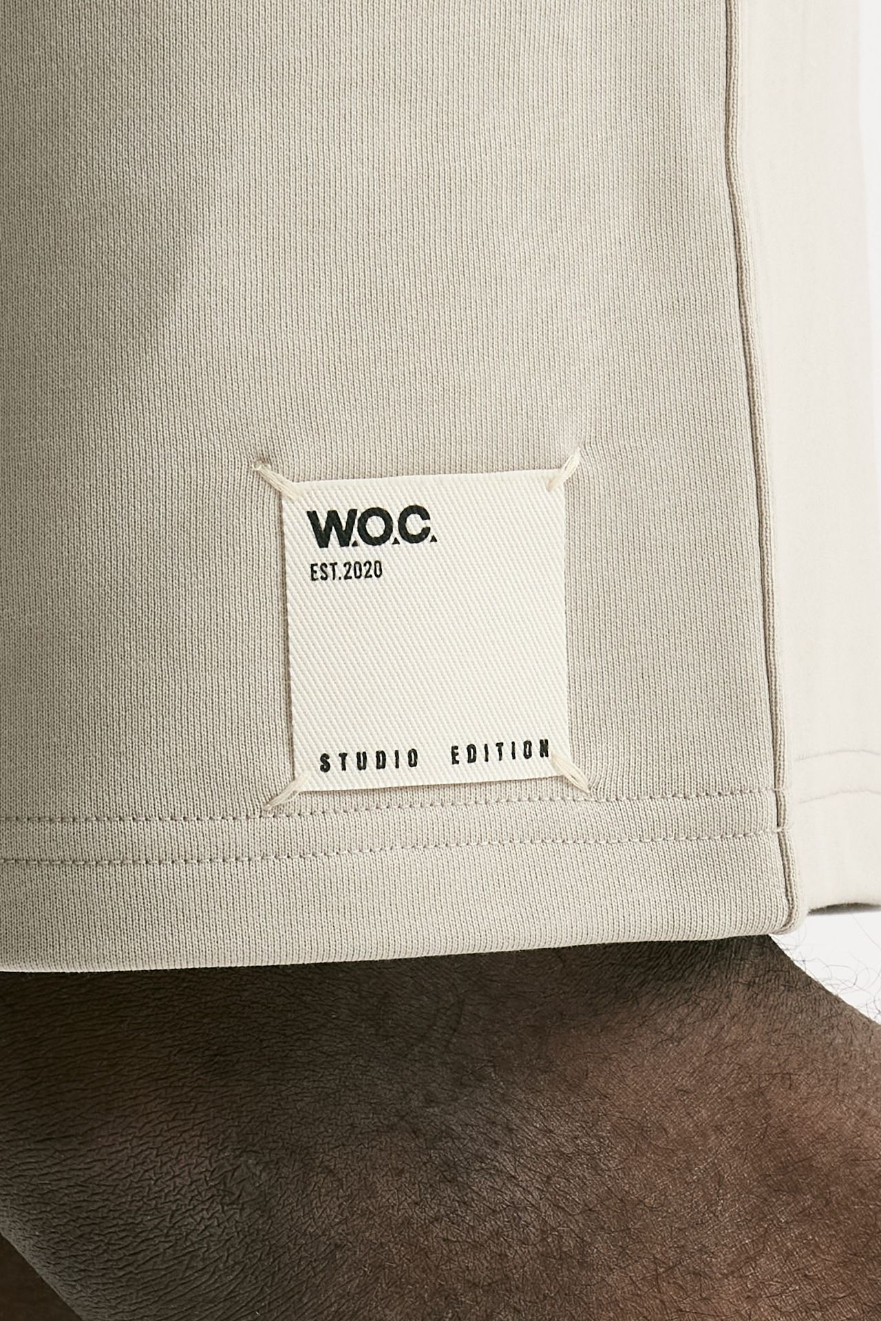 Bermuda felpa in cotone beige men Woc - 6