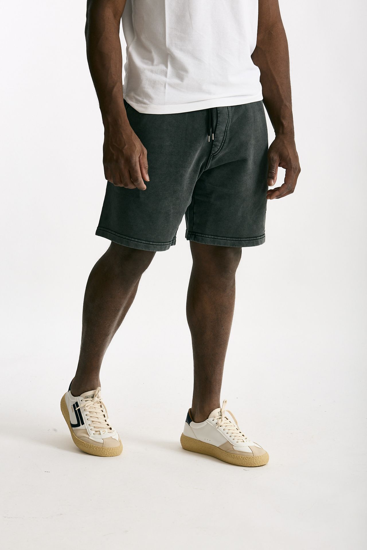 Bermuda felpa in cotone grigio men Woc - 4