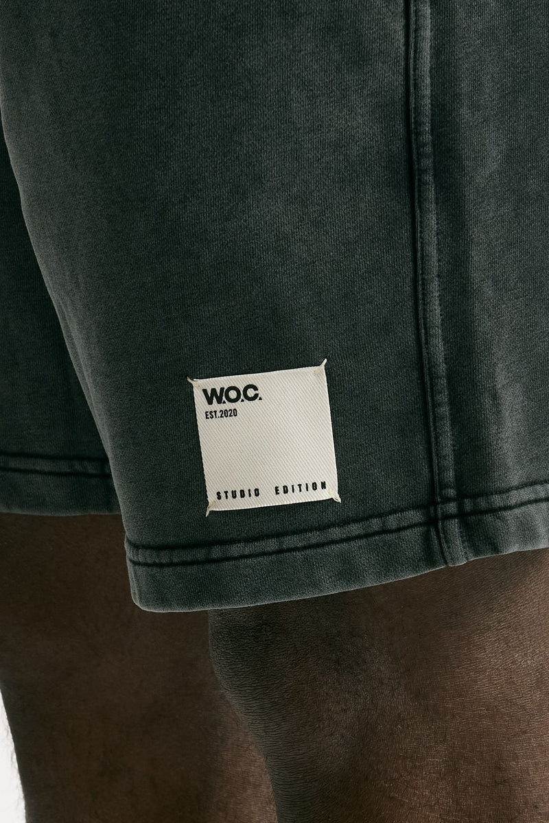 Bermuda felpa in cotone grigio men Woc - 7