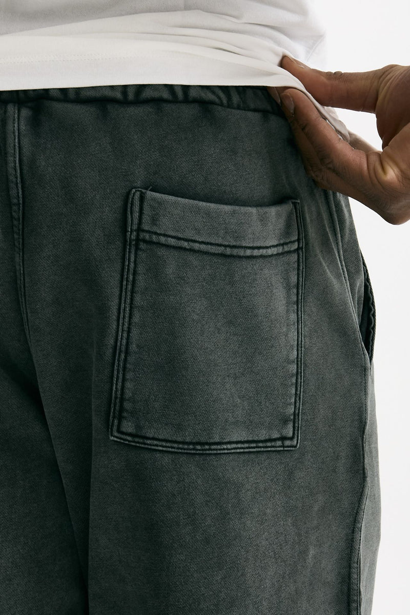 Bermuda felpa in cotone grigio men Woc - 8