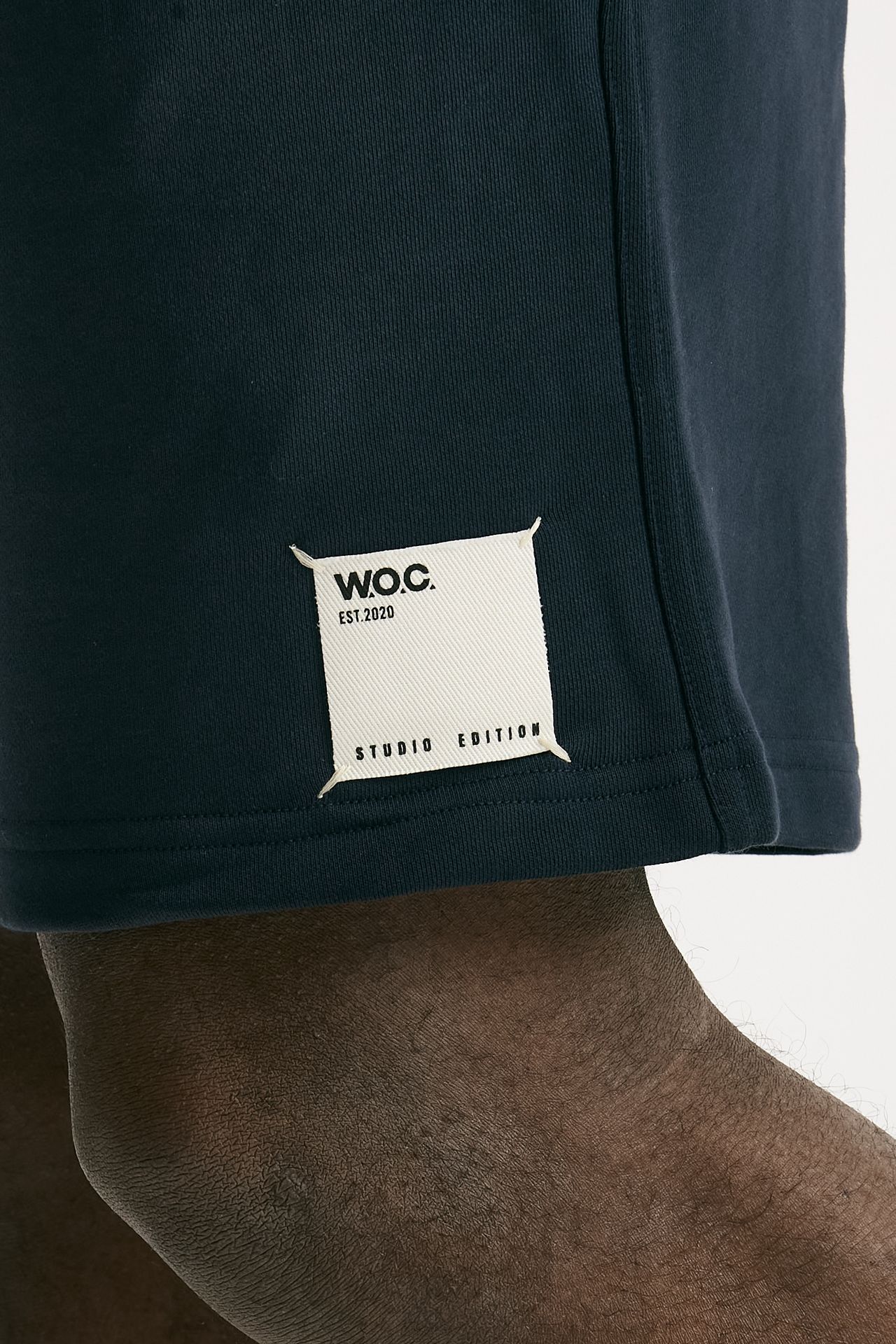 Bermuda felpa in cotone blu men Woc - 7
