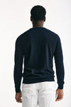 Maglia girocollo in cotone blu men Zanone - 3