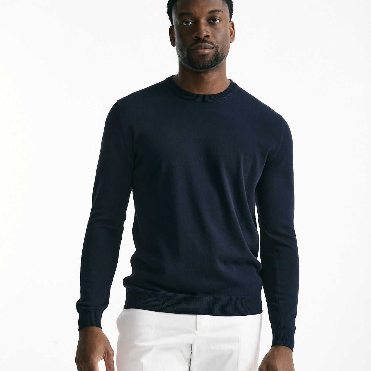 Maglia girocollo in cotone blu men Zanone - 7
