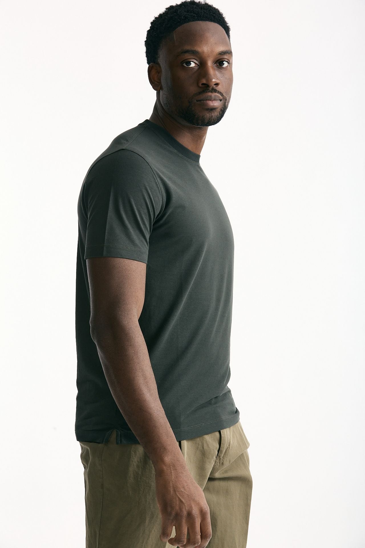 T shirt Icecotton in cotone verde scuro men Zanone - 3