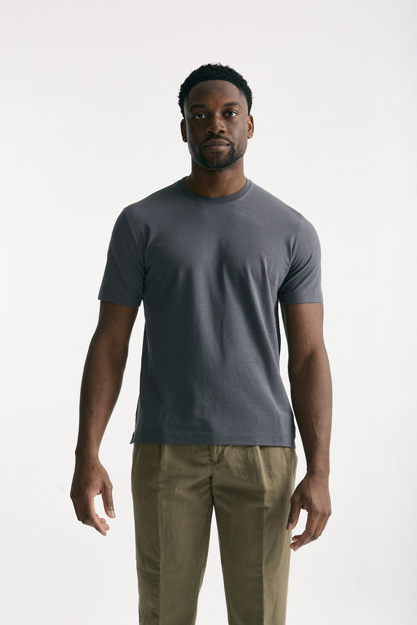 T shirt Icecotton in cotone grigio men Zanone