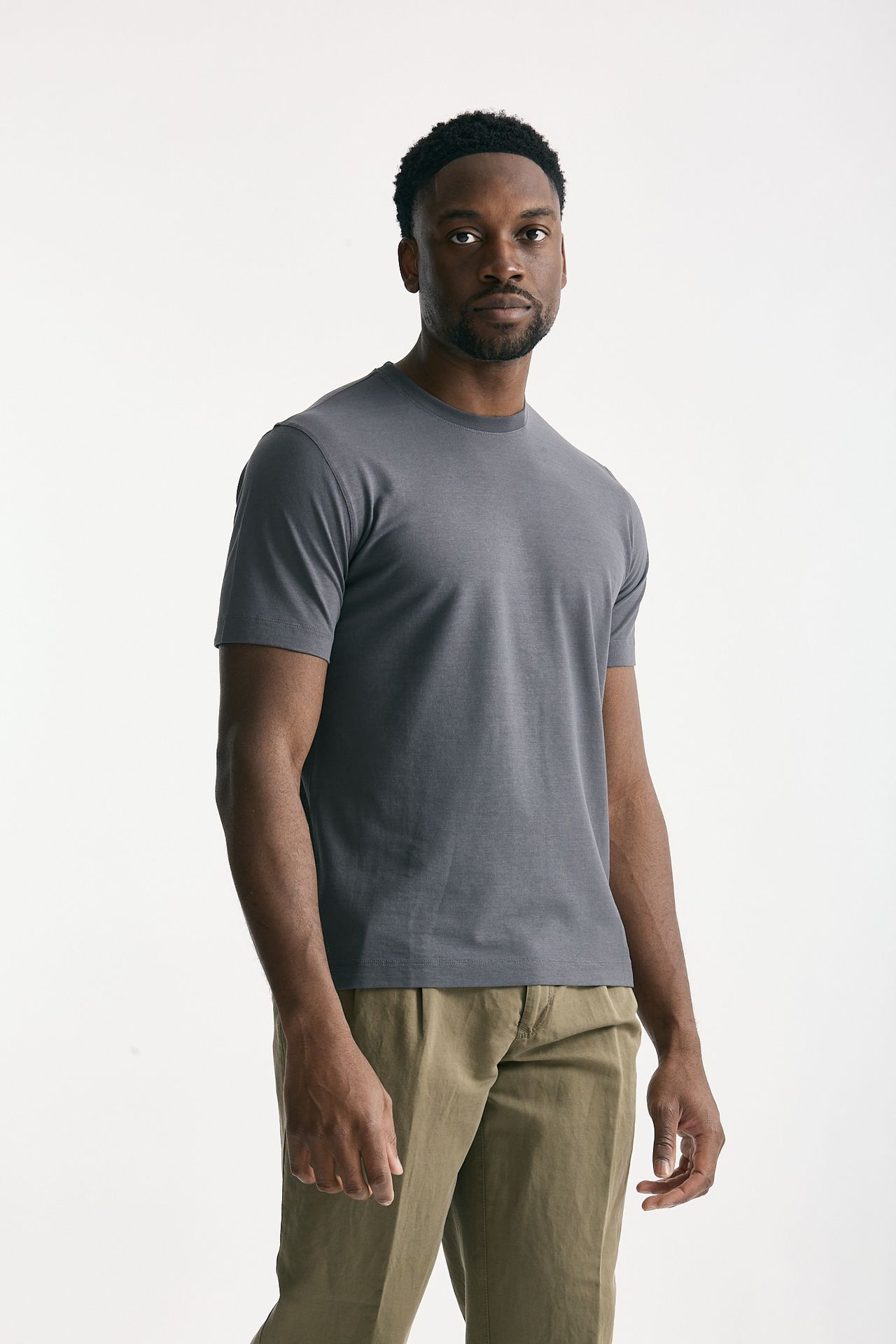T shirt Icecotton in cotone grigio men Zanone - 4