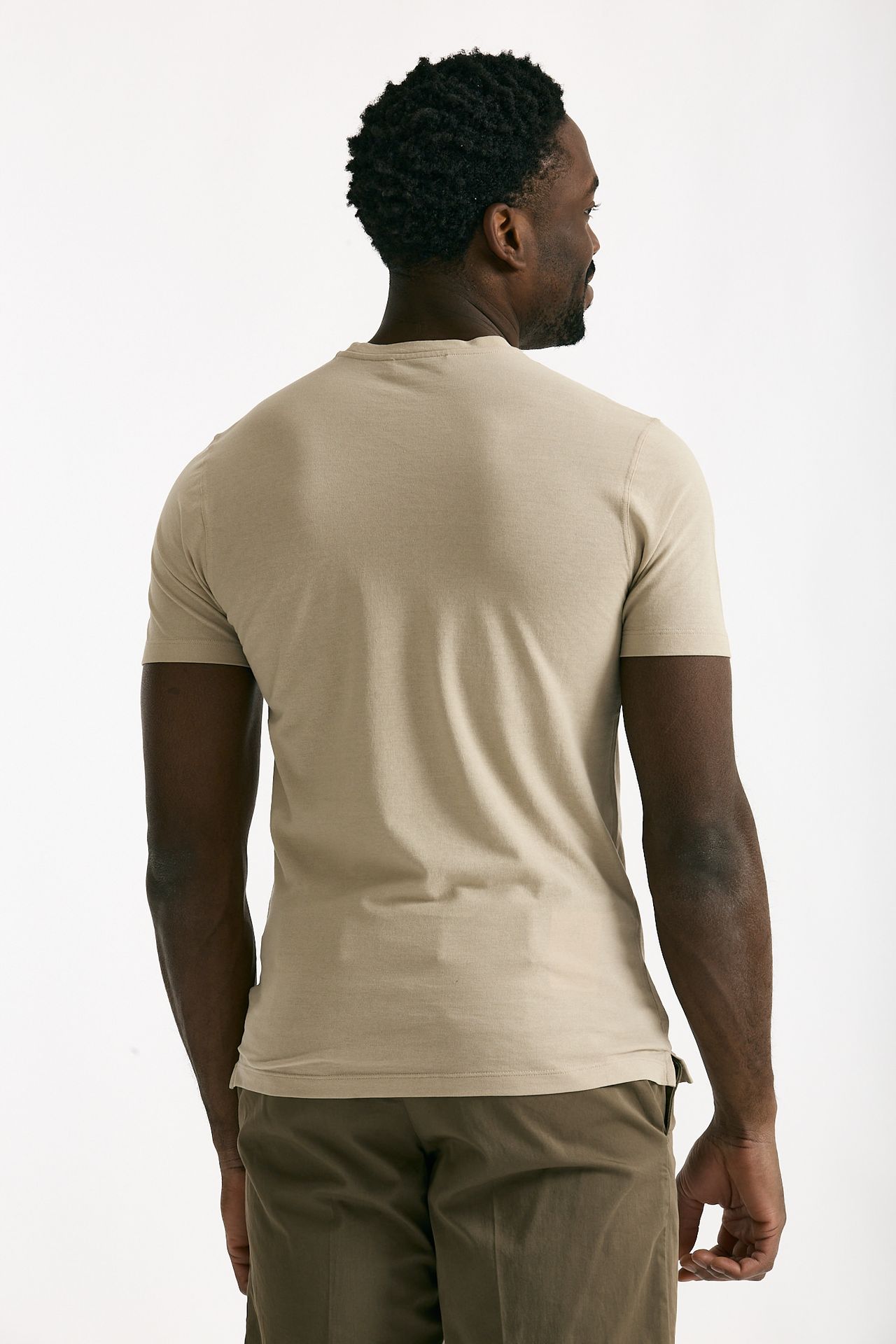 T shirt in cotone beige Icecotton men Zanone - 3