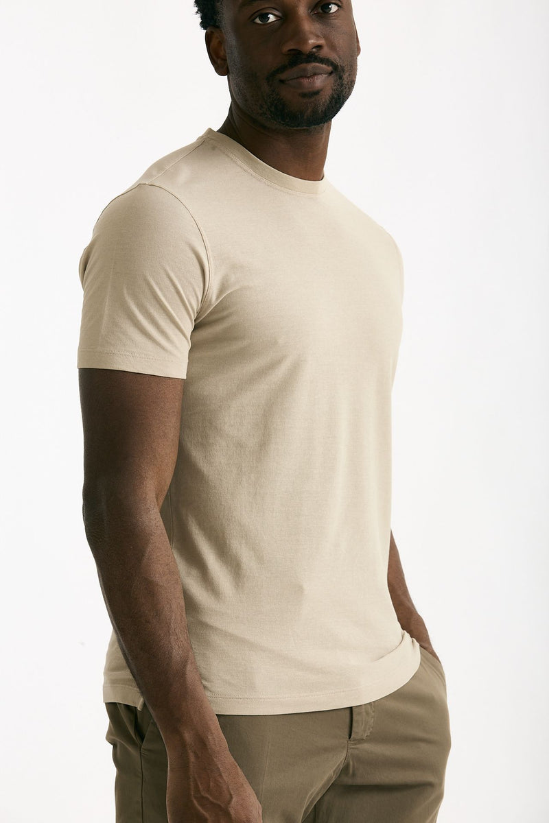 T shirt in cotone beige Icecotton men Zanone - 4
