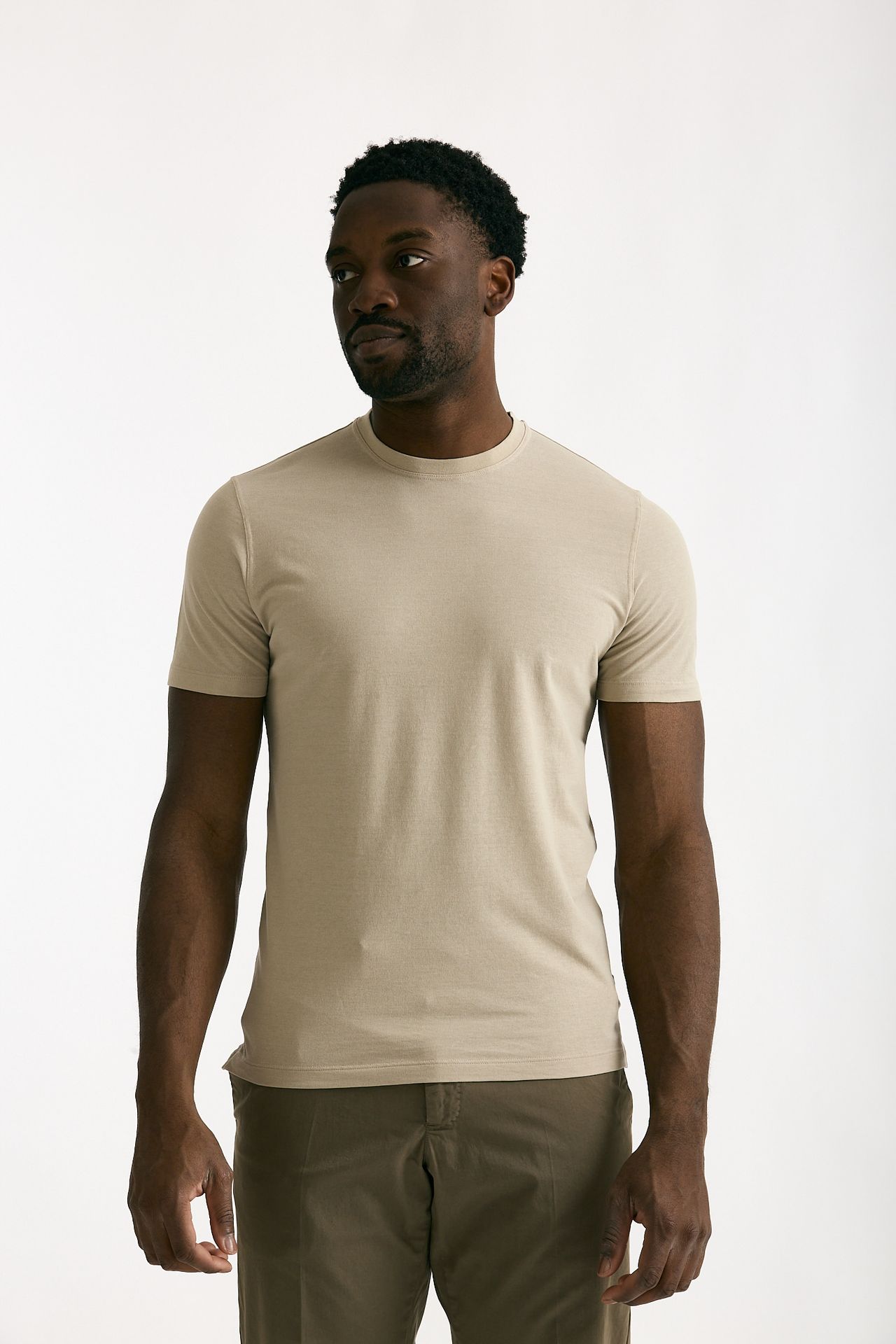 T shirt in cotone beige Icecotton men Zanone - 1