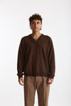 Maglia in lana marrone Scollo a V men Atomo factory - 1