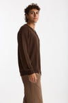 Maglia in lana marrone Scollo a V men Atomo factory - 2