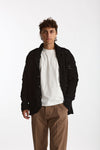 Cardigan in lana e poliammide nero men Atomo factory - 6
