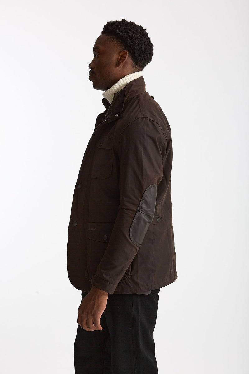 Field jacket OGSTON WAX JACKET in cotone cerato marrone scuro men Barbour - 1
