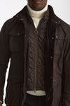 Field jacket OGSTON WAX JACKET in cotone cerato marrone scuro men Barbour - 10