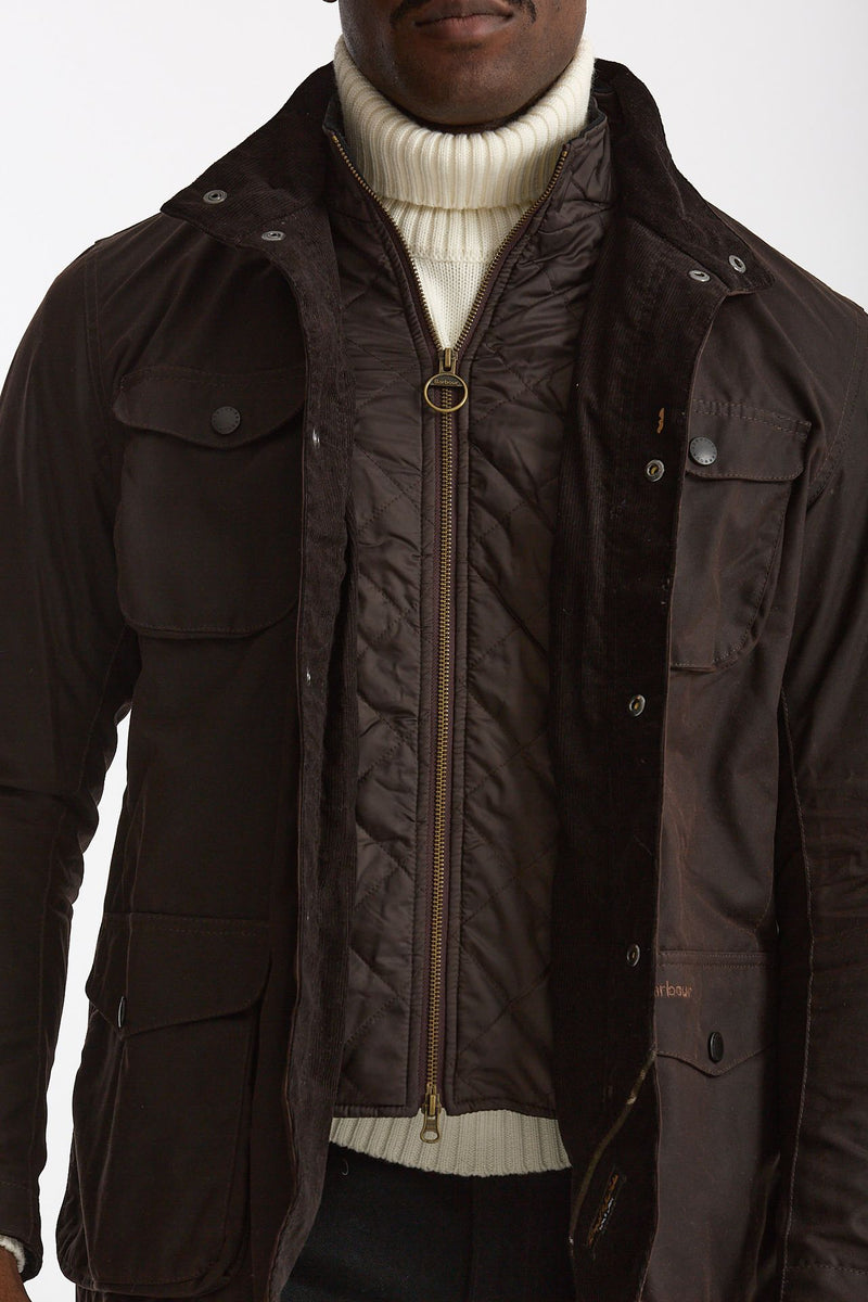Field jacket OGSTON WAX JACKET in cotone cerato marrone scuro men Barbour - 10