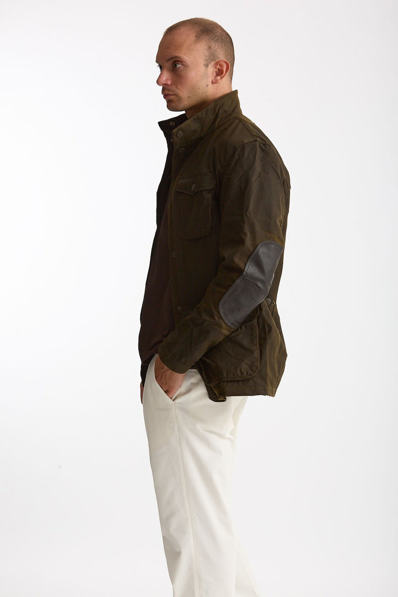 Field jacket OGSTON WAX JACKET in cotone cerato olive men Barbour - 3