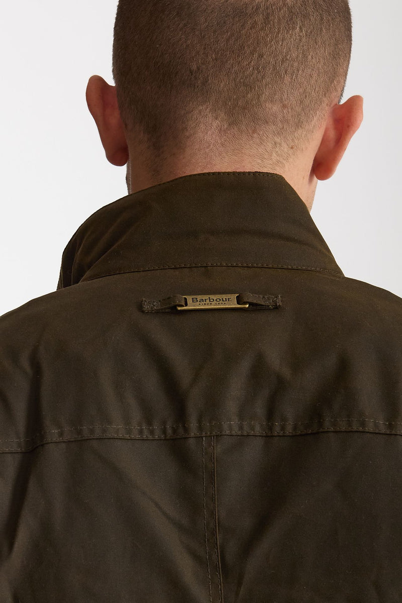 Field jacket OGSTON WAX JACKET in cotone cerato olive men Barbour - 7