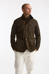 Field jacket OGSTON WAX JACKET in cotone cerato olive men Barbour - 6