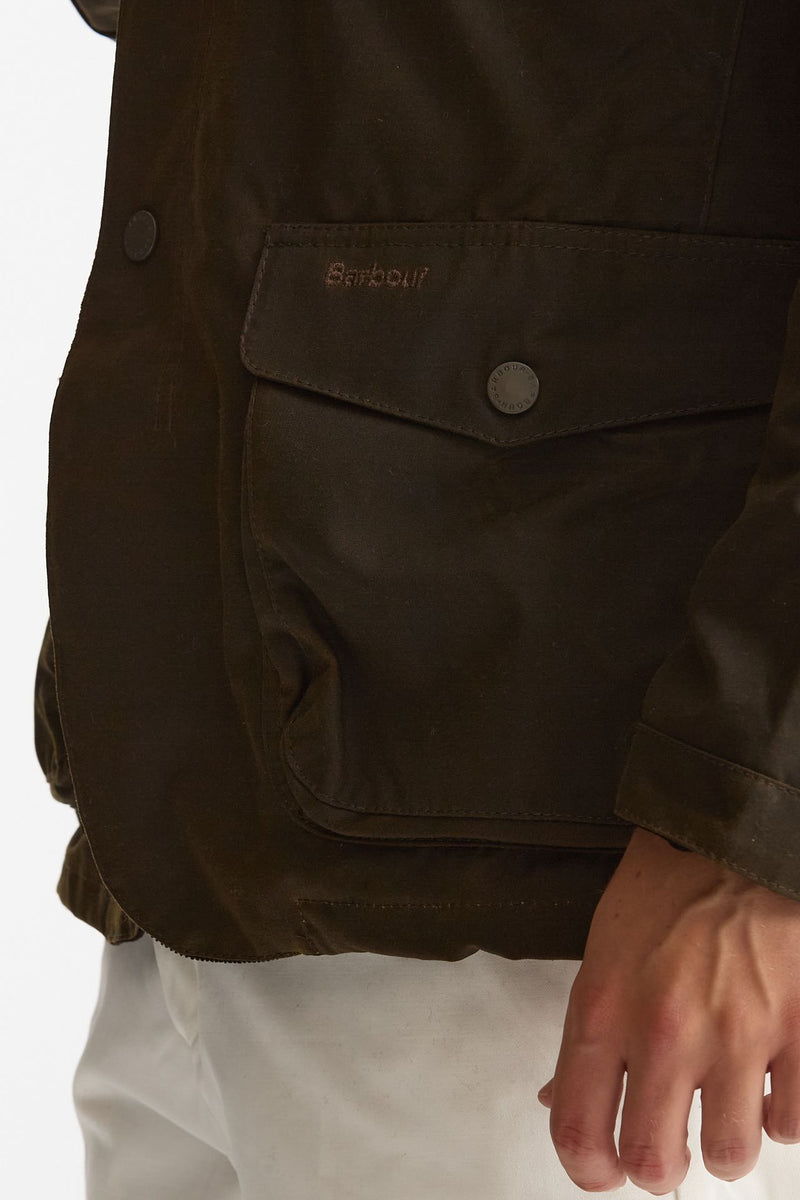 Field jacket OGSTON WAX JACKET in cotone cerato olive men Barbour - 10