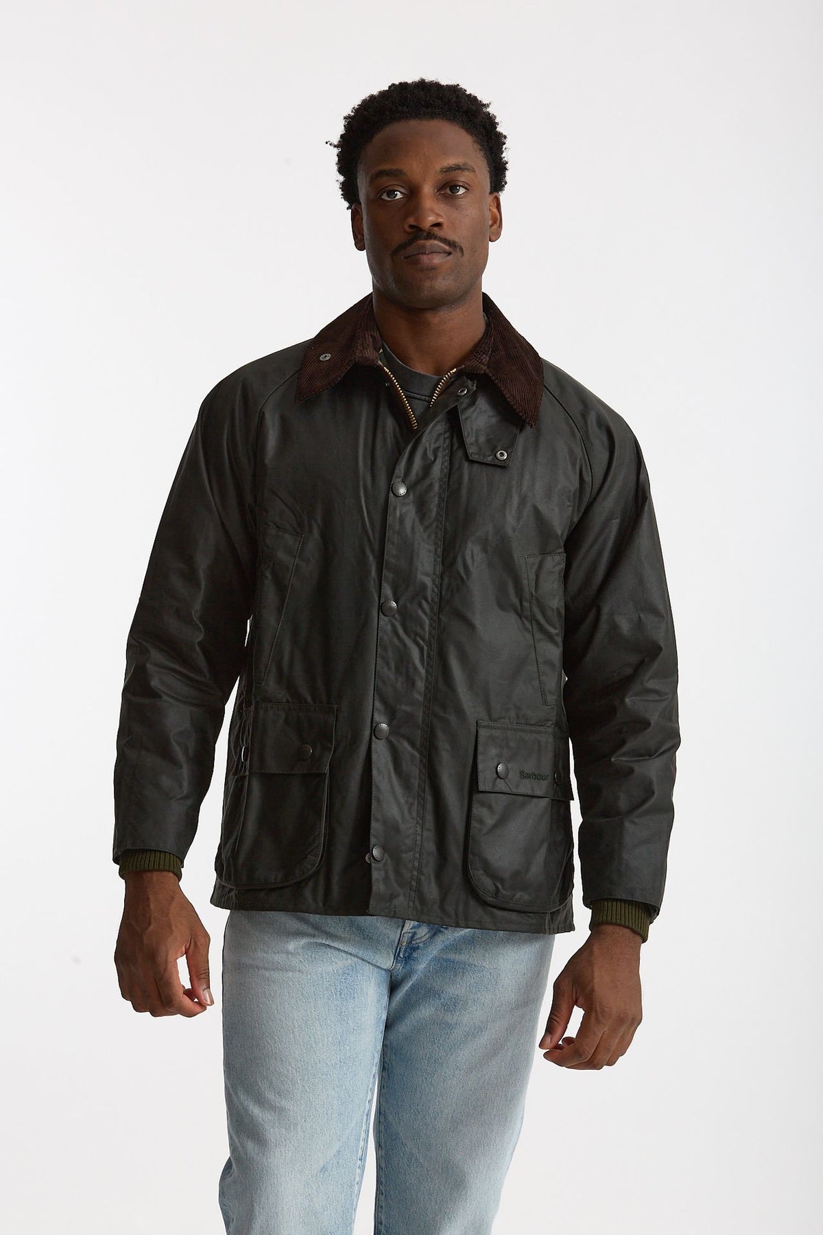 Giacca BEDALE WAX JACKET in cotone cerato sage-verde men Barbour - 5