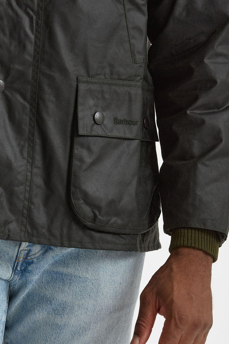 Giacca BEDALE WAX JACKET in cotone cerato sage-verde men Barbour - 7