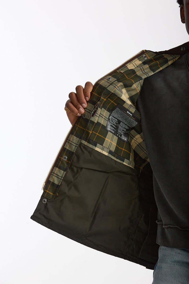 Giacca BEDALE WAX JACKET in cotone cerato sage-verde men Barbour - 8