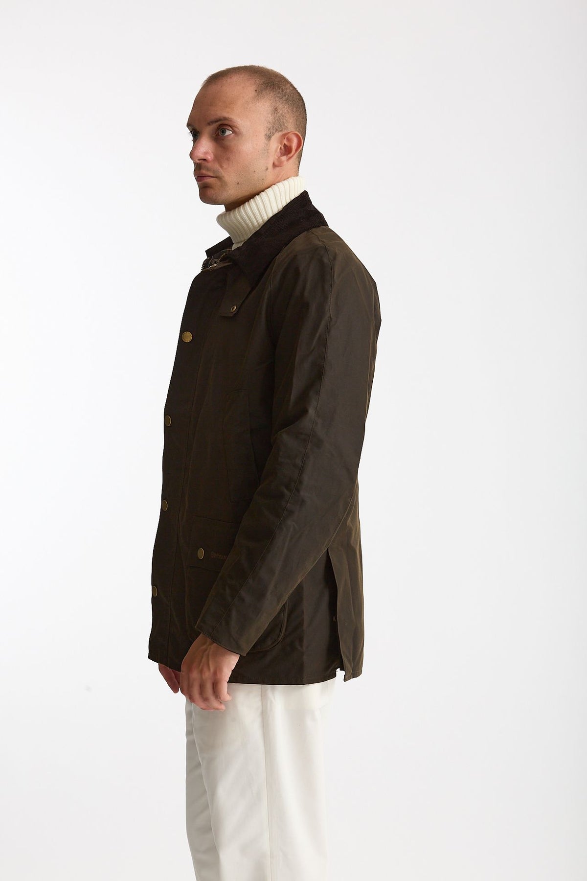 Giacca in cotone ASHBY WAX JACKET cerato olive men Barbour - 1