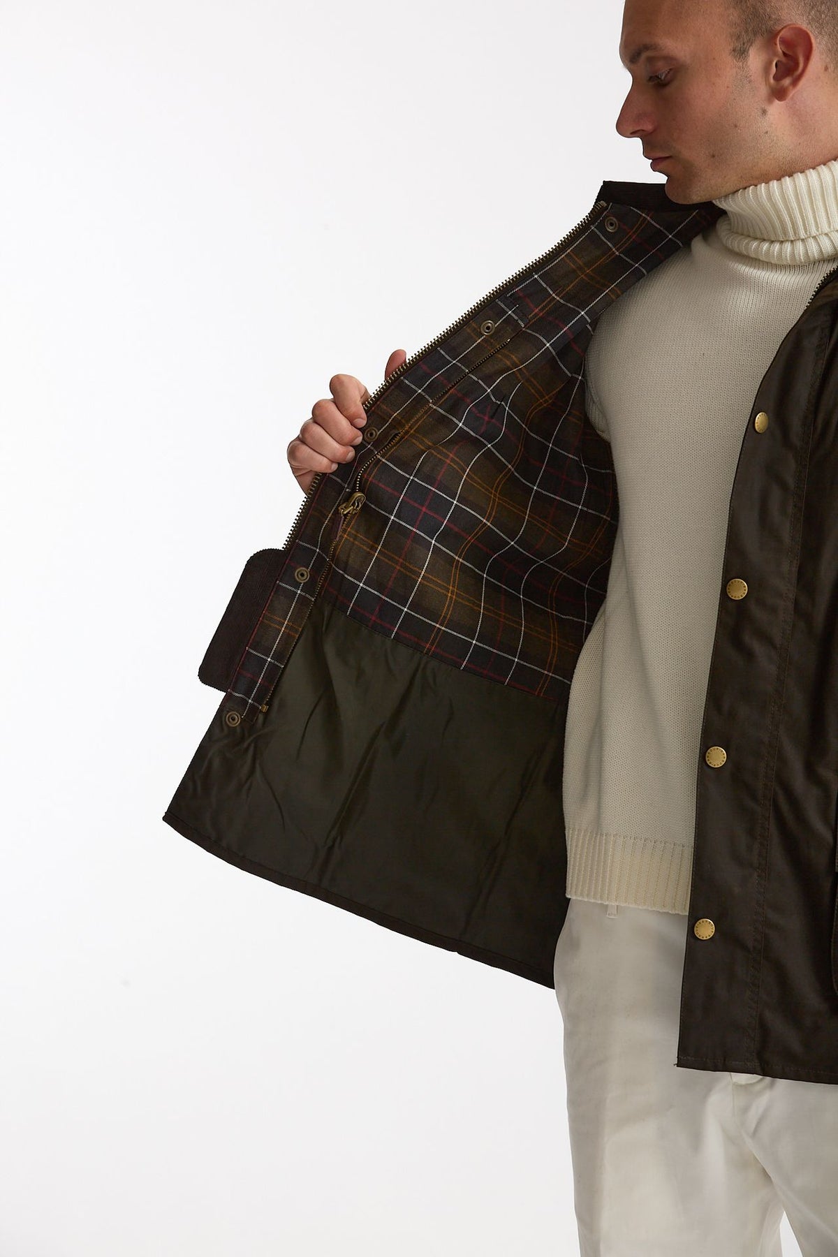 Giacca in cotone ASHBY WAX JACKET cerato olive men Barbour - 3