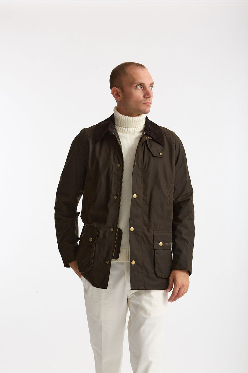 Giacca in cotone ASHBY WAX JACKET cerato olive men Barbour - 4