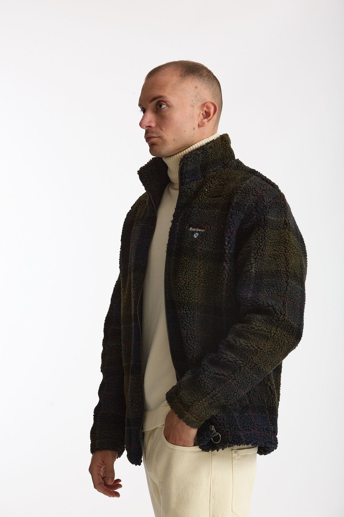 Giubbino pile Shadow classic tartan men Barbour - 1