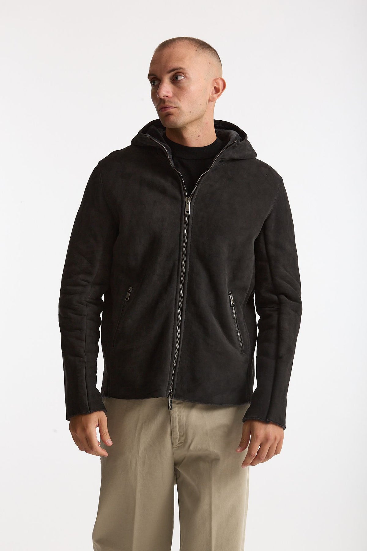 Giubbino in shearling grigio men Giorgio brato - 2
