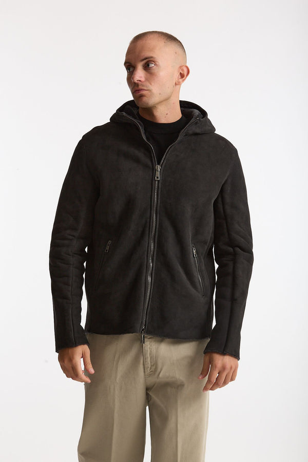 Giubbino in shearling grigio men Giorgio brato