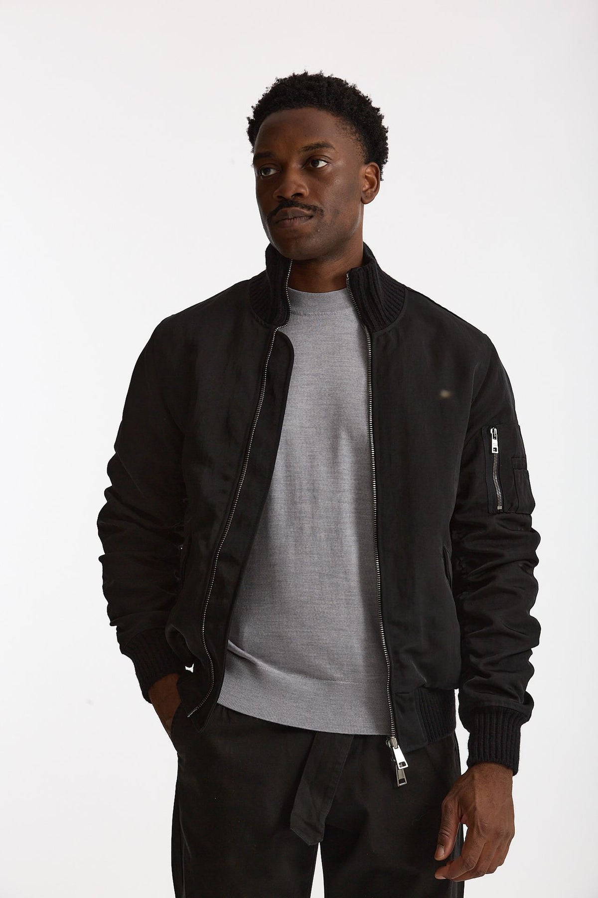 Bomber in nylon nero men Giorgio brato - 1