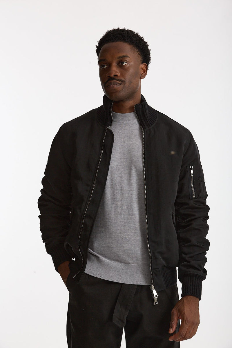 Bomber in nylon nero men Giorgio brato - 1