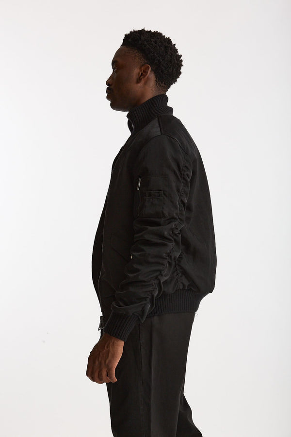 Bomber in nylon nero men Giorgio brato