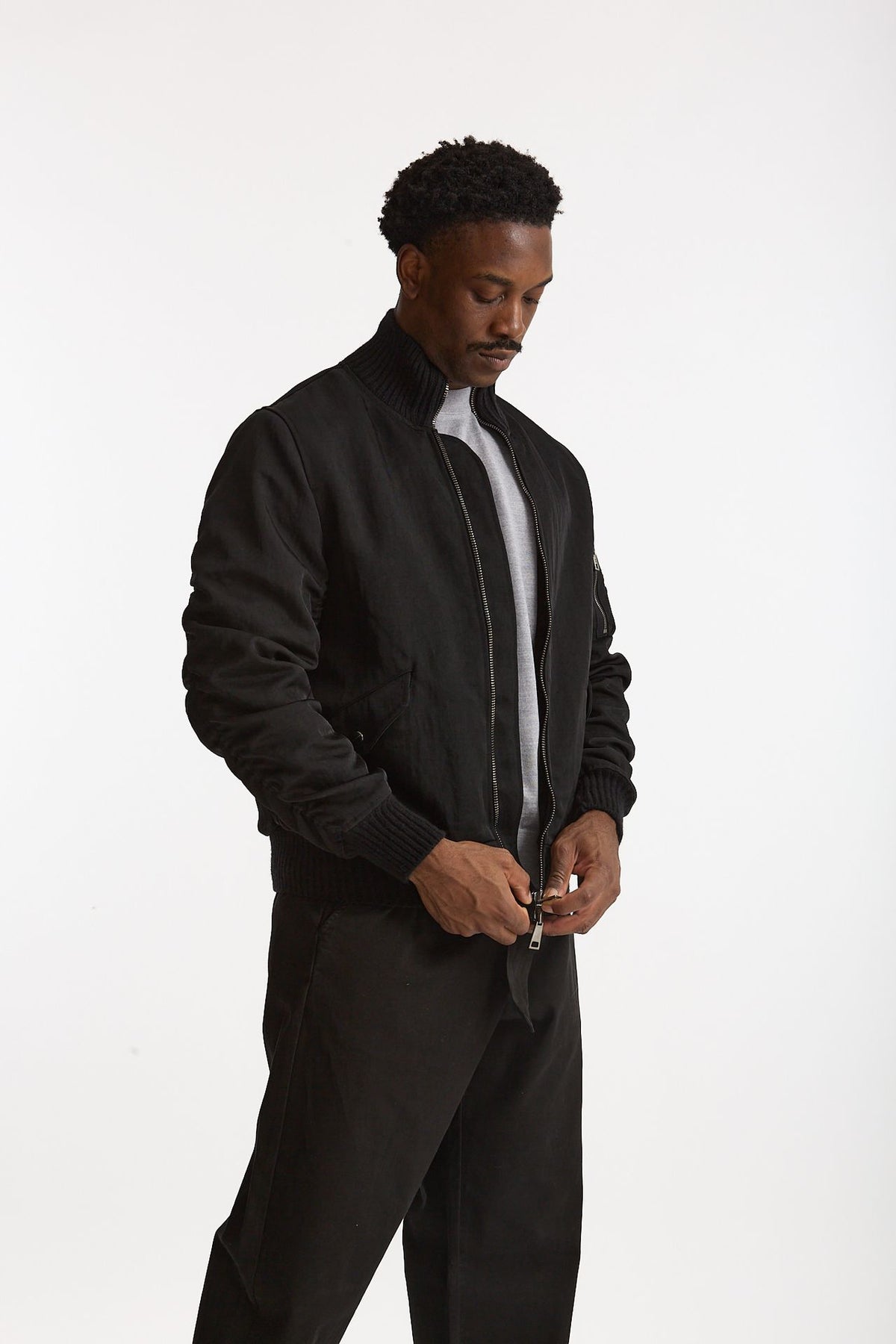 Bomber in nylon nero men Giorgio brato - 4