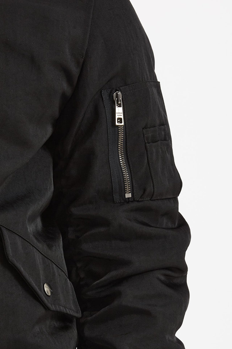 Bomber in nylon nero men Giorgio brato - 6