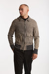 Giubbino in pelle lavata grigio chiaro men Giorgio brato - 4