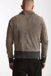 Giubbino in pelle lavata grigio chiaro men Giorgio brato - 5